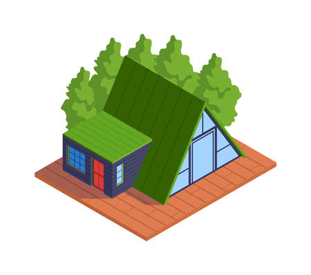 House Isometric Iconのイラスト素材