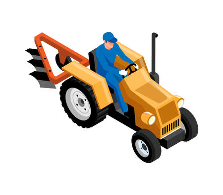 Farmer Isometric Iconのイラスト素材