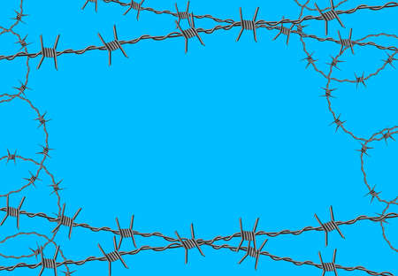 Barb Metallic Seamless Frameのイラスト素材