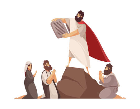 Bible Scene Prophet Compositionのイラスト素材