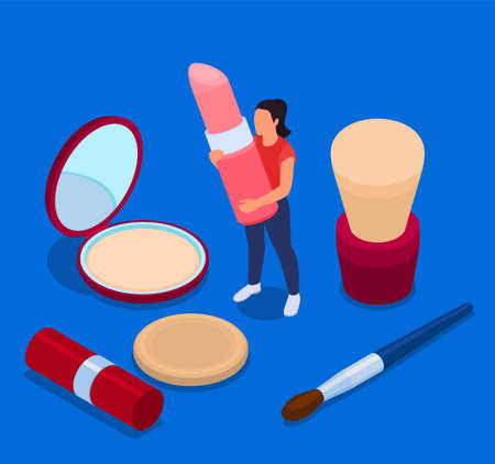 Make Up Professional Isometricのイラスト素材
