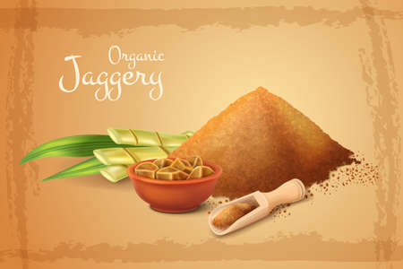 Jaggery Realistic Backgroundのイラスト素材