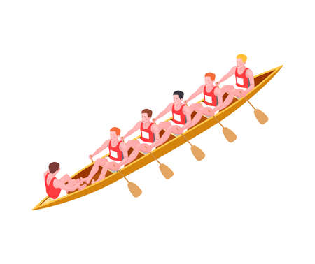 Canoeing Group Sports Composition