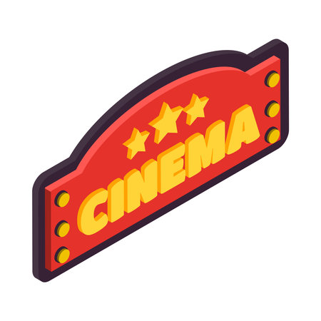 Cinema Vintage Signboard Compositionのイラスト素材