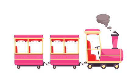 Amusement Train Ride Compositionのイラスト素材