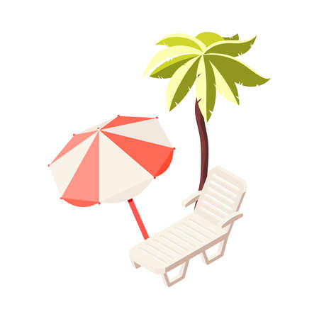 Relax In Aquapark Compositionのイラスト素材