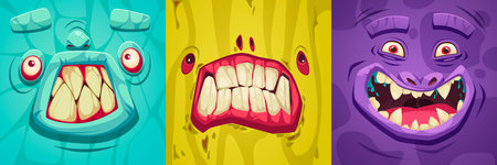 Monster Mouth Multicolored Design Conceptのイラスト素材