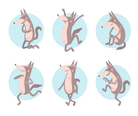 Cartoon Wolf Set
