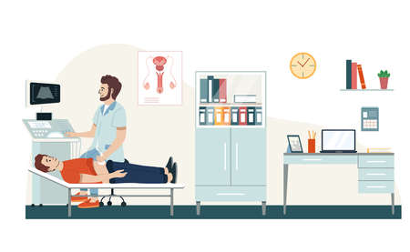 Male Urology Examination Compositionのイラスト素材