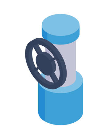 Isometric Oil Valve Compositionのイラスト素材