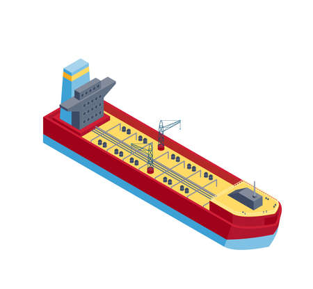 Oil Tanker Ship Compositionのイラスト素材