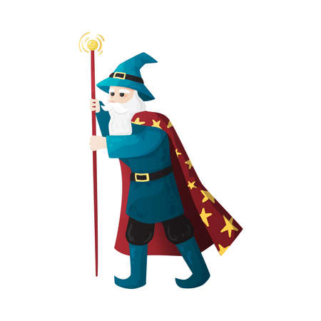 Medieval Wizard Character Compositionのイラスト素材