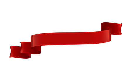 Long Red Ribbon Compositionのイラスト素材