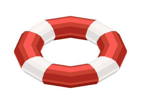Isometric Lifeguard Ring Compositionのイラスト素材