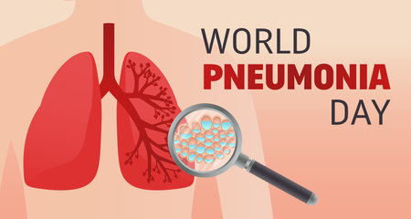 World Pneumonia Day Compositionのイラスト素材