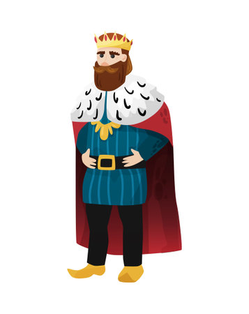 Medieval King Character Compositionのイラスト素材