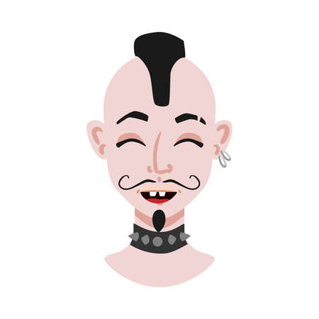 Goth Male Portrait Compositionのイラスト素材