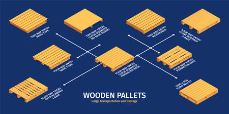 Wooden Pallet Infographicのイラスト素材