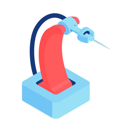 Industrial Needle Robot Compositionのイラスト素材