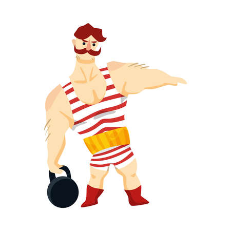 Circus Strongman Character Compositionのイラスト素材