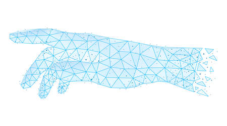 Hand Finger Wireframe Compositionのイラスト素材