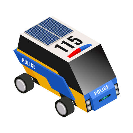 Smart Police Vehicle Compositionのイラスト素材