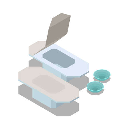Contact Lens Packages Compositionのイラスト素材