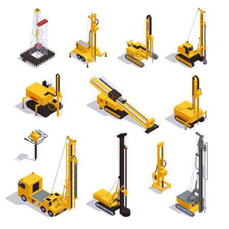 Well Drilling Setのイラスト素材