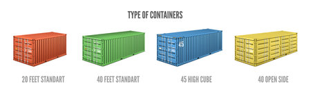 Cargo Containers Set