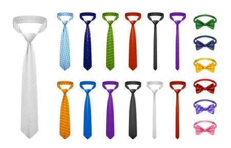 Realistic Neckties Setのイラスト素材