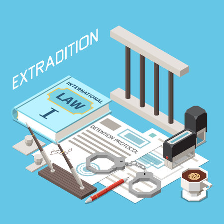 Extradition Isometric Design Conceptのイラスト素材