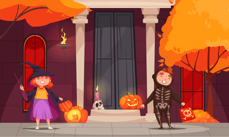 Halloween Cartoon Conceptのイラスト素材