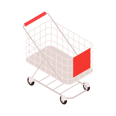 Isometric Shopping Trolleyのイラスト素材