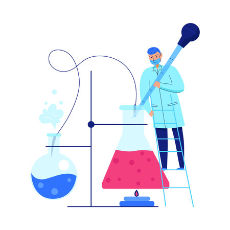 Science Laboratory Illustrationのイラスト素材