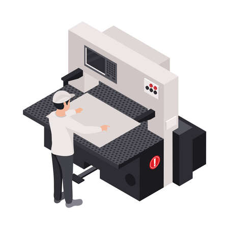 Isometric Printing Houseのイラスト素材