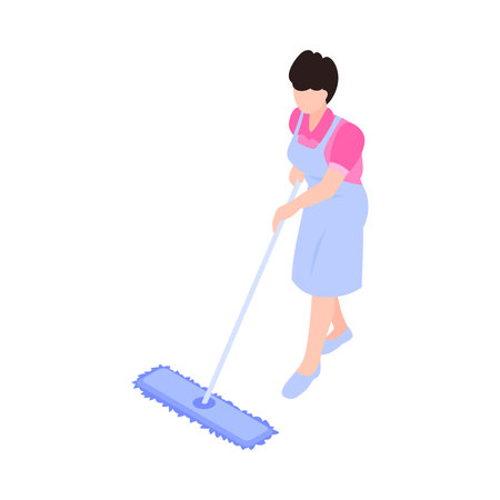 Isometric Cleaning Serviceのイラスト素材