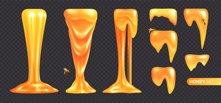 Honey Caramel Melt Setのイラスト素材