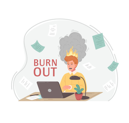 Professional Burnout Compositionのイラスト素材