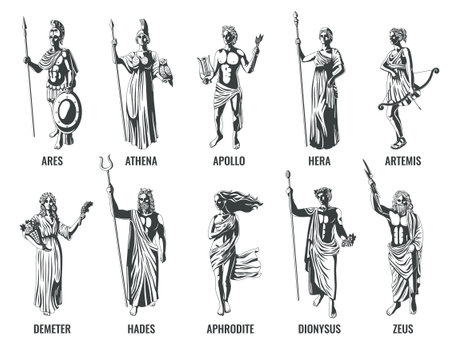 Greek Gods Setのイラスト素材