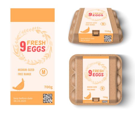 Chicken Eggs Packageのイラスト素材