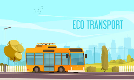 Eco Transport Cartoonのイラスト素材