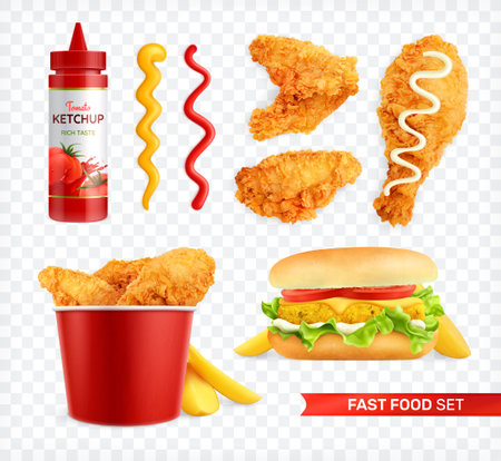 Fast Food Icon Setのイラスト素材