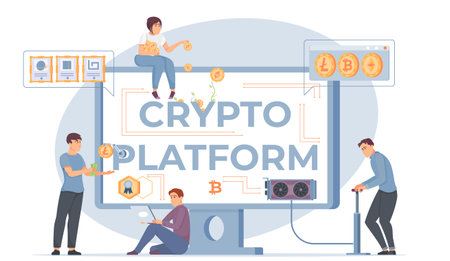 Crypto Platform Conceptのイラスト素材
