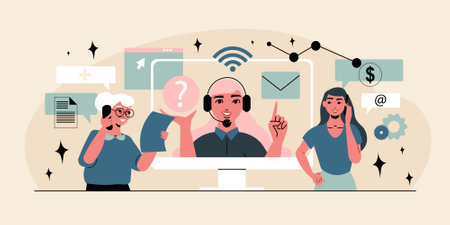 Call Center Conceptのイラスト素材