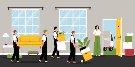 Moving To New Houseのイラスト素材