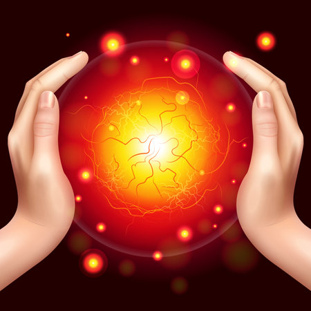 Magic Crystal Hands Compositionのイラスト素材