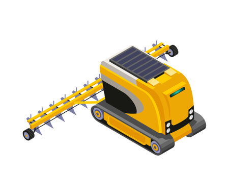 Agricultural Robot Illustrationのイラスト素材