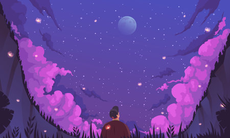 Night Sky Backgroundのイラスト素材