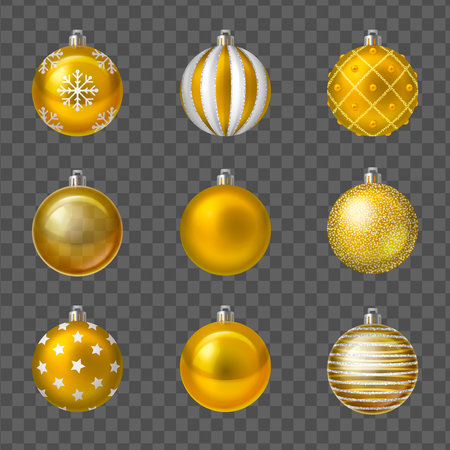 Christmas Balls Setのイラスト素材