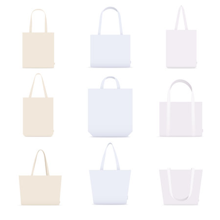 Fabric Bags Mockup Setのイラスト素材